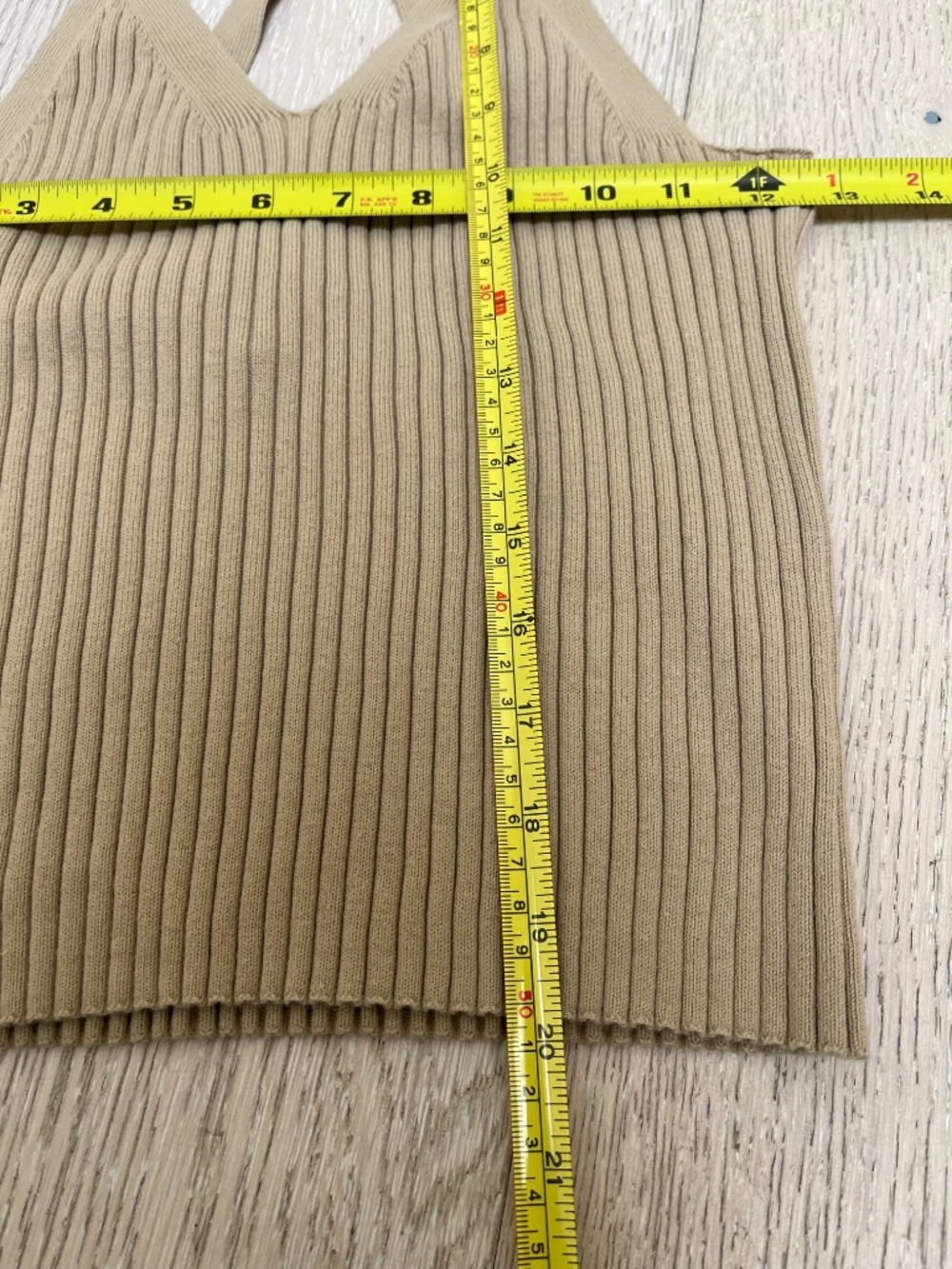 Banana Republic Tank Cross Back Knit Top Size XS Beige Khaki Tan - Picture 4 of 5